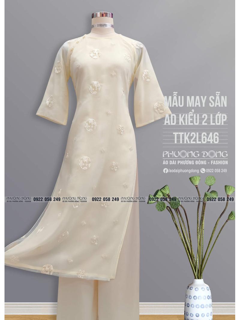 Áo Dài Phom Trẻ 2 Lớp 4 Tà TTK2L646